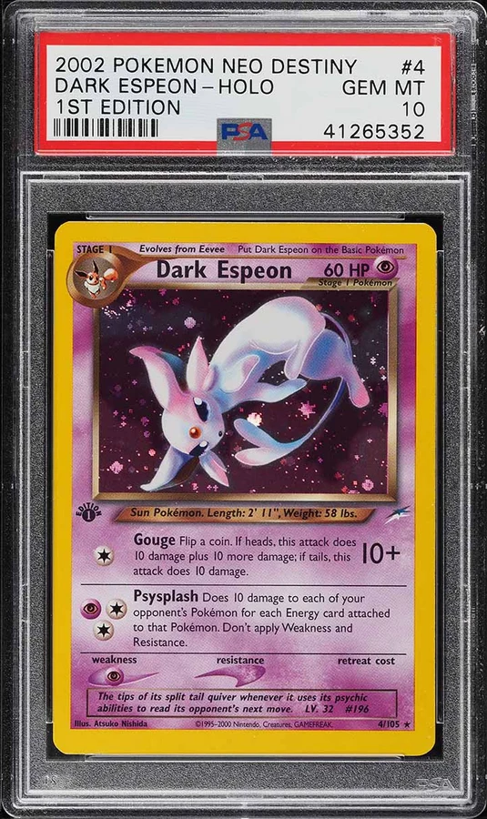 2002 Neo Destiny 1st Edition Dark Espeon #4 PSA 10