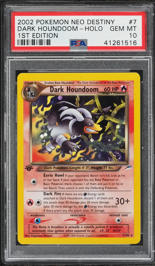 2002 Neo Destiny 1st Edition Dark Houndoom #7 PSA 10