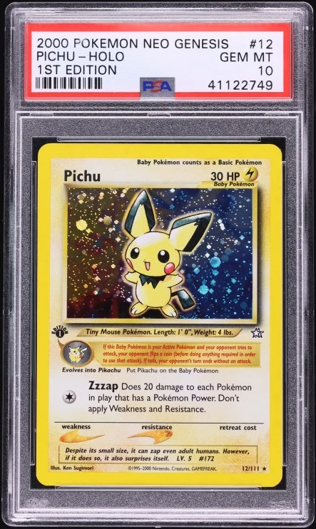 2000 Neo Genesis 1st Edition Pichu #12 PSA 10
