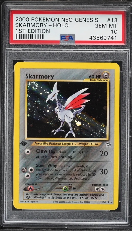 2000 Neo Genesis 1st Edition Skarmory #13 PSA 10