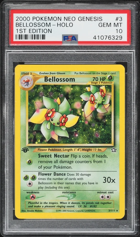 2000 Neo Genesis 1st Edition Bellossom #3 PSA 10