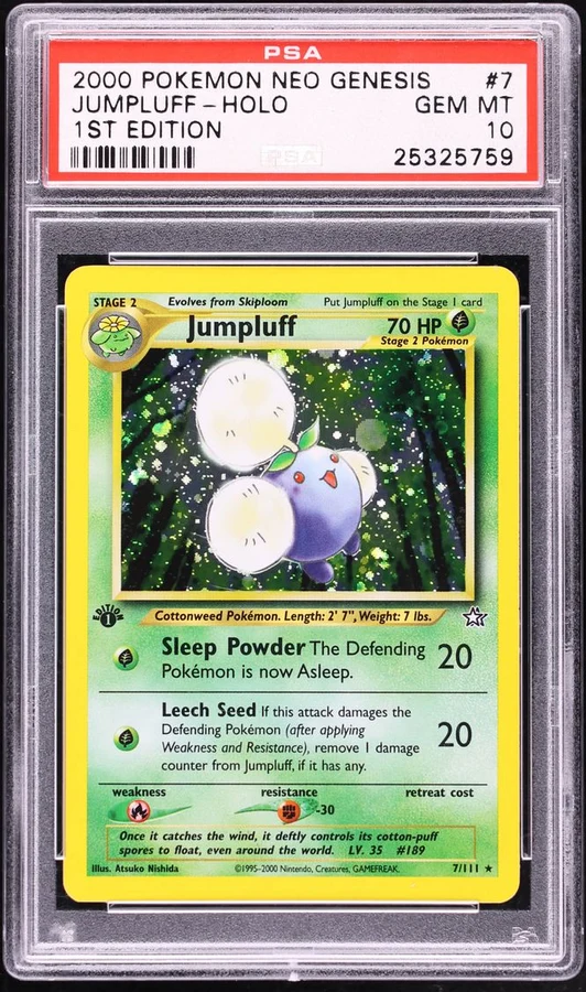 2000 Neo Genesis 1st Edition Jumpluff #7 PSA 10