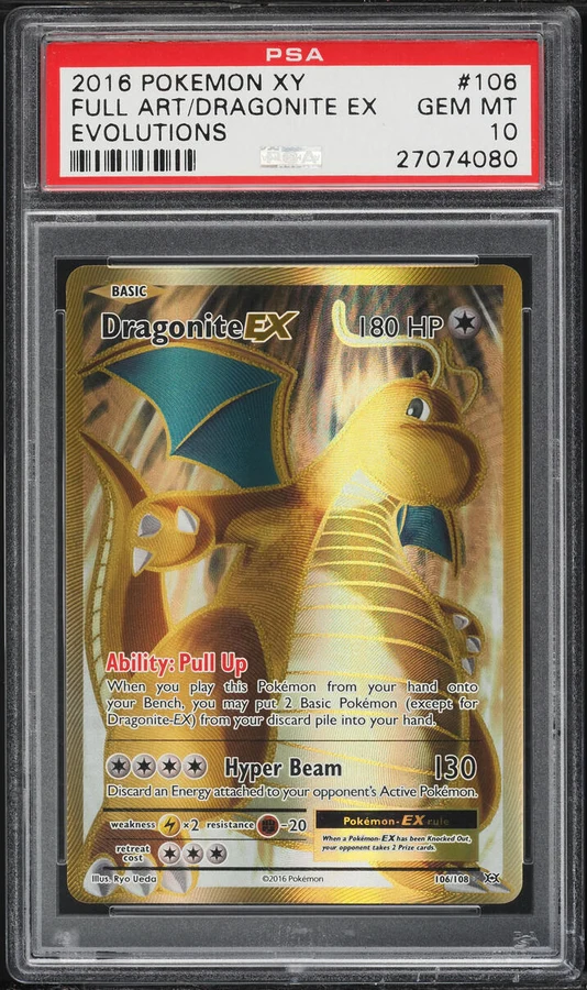 2016 XY Evolutions Dragonite EX (Full Art) #106