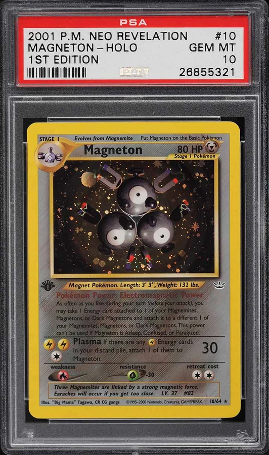 2001 Neo Revelation 1st Edition Magneton #10 PSA 10