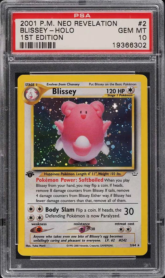 2001 Neo Revelation 1st Edition Blissey #2 PSA 10