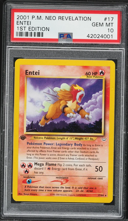 2001 Neo Revelation 1st Edition Entei #6
