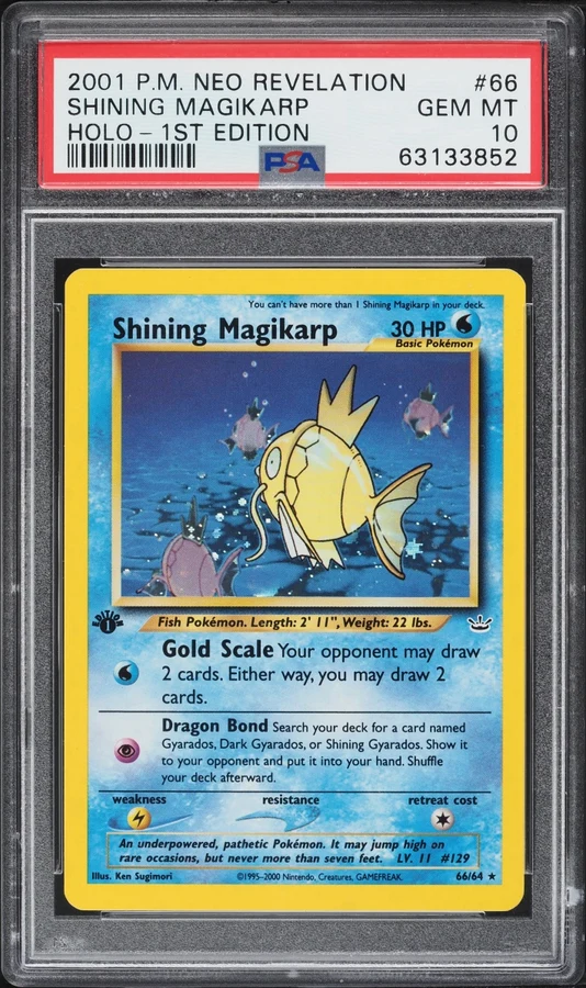 2001 Neo Revelation 1st Edition Shining Magikarp #66 PSA 10