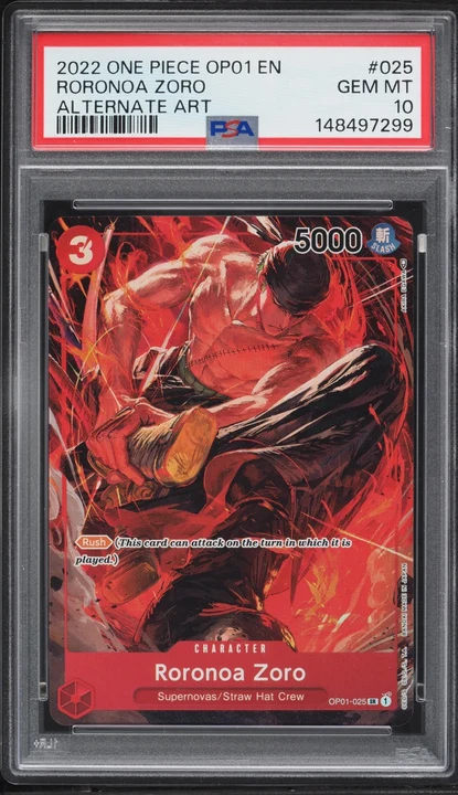 2022 OP01 Romance Dawn SR Roronoa Zoro #OP01-025 PSA 10
