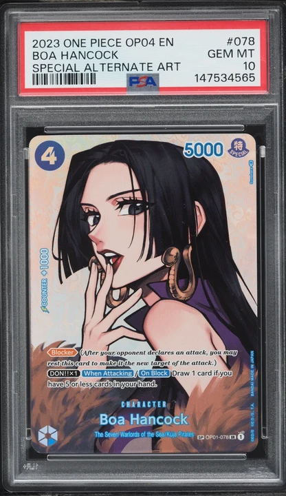 2023 Kingdoms of Intrigue SP Alt Art Boa Hancock #OP01-078 PSA 10
