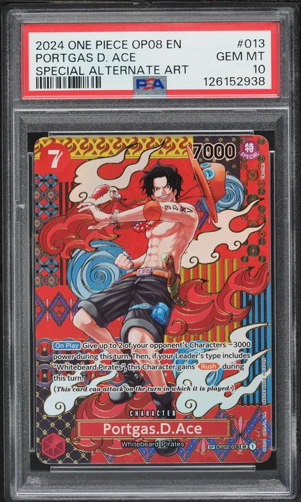 2024 Two Legends SP Alt Art Portgas D. Ace #OP02-013 PSA 10