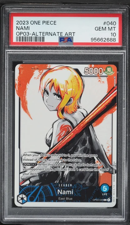 2023 OP03 Pillars of Strength Nami Alt Art #OP03-040 PSA 10