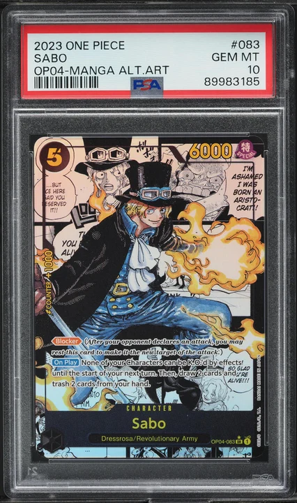 2023 OP04 Kingdoms of Intrigue Sabo Alt Art #OP04-083 PSA 10
