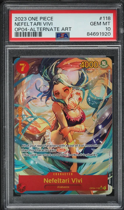 2023 OP04 Kingdoms of Intrigue Nefeltari Vivi Alt Art #OP04-118 PSA 10