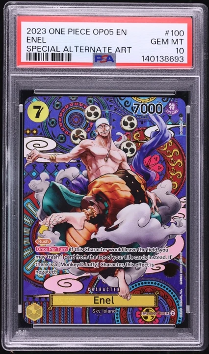 2023 OP05 Awakening of the New Era SR Enel SP #OP05-100 PSA 10
