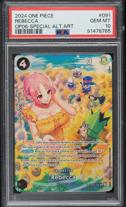 2024 OP06 Wings of the Captain Rebecca Alt Art #OP06-091 PSA 10