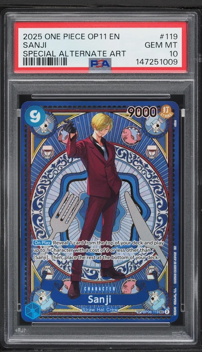 2025 A Fist of Divine Speed Sanji SP #OP06-119 PSA 10