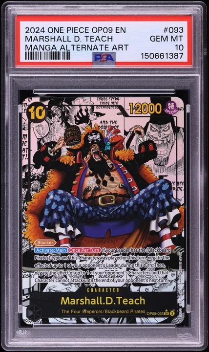 2025 OP09 Emperors in the New World Marshall D. Teach Alt Art #OP09-093 PSA 10