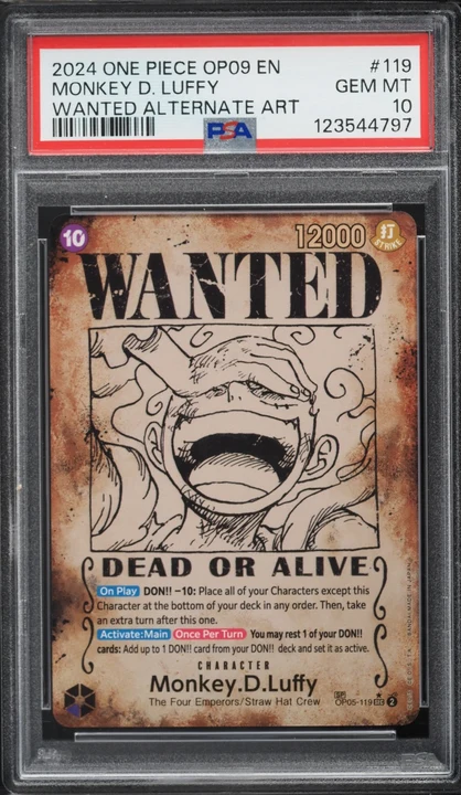 2025 OP09 Emperors in the New World Monkey D. Luffy SP #OP09-119 PSA 10