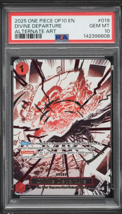 2025 OP10 Royal Blood Divine Departure Alt Art #OP10-019 PSA 10
