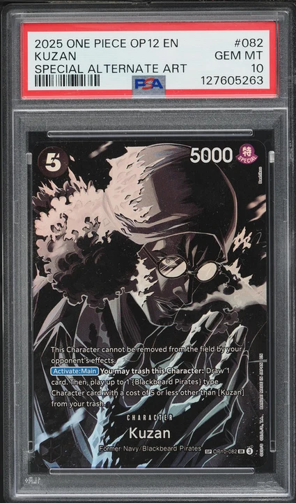 2025 One Piece Legacy of the Master SP Alt Art Kuzan #OP10-082 PSA 10