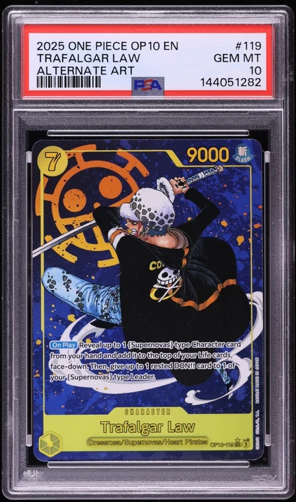 2025 OP10 Royal Blood Trafalgar Law SEC #OP10-119 PSA 10