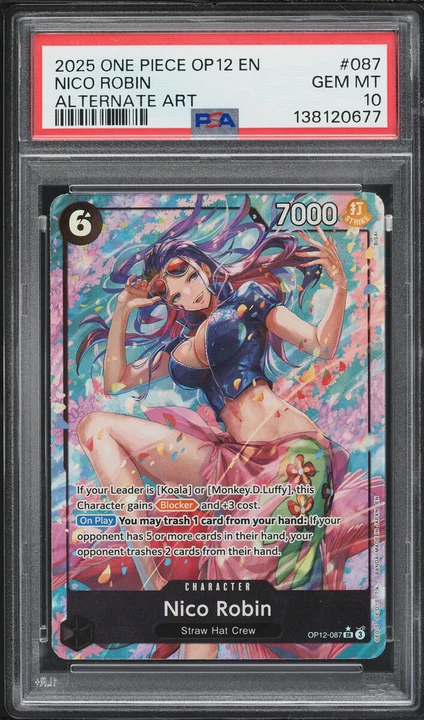 2025 OP12 Legacy of the Master Nico Robin Alt Art #OP12-087 PSA 10