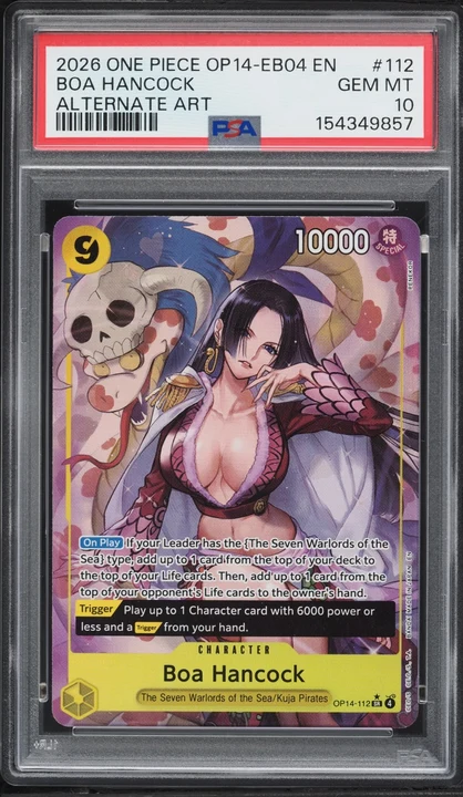 2026 OP14 The Azure Sea's Seven Boa Hancock Alt Art #OP14-112 PSA 10