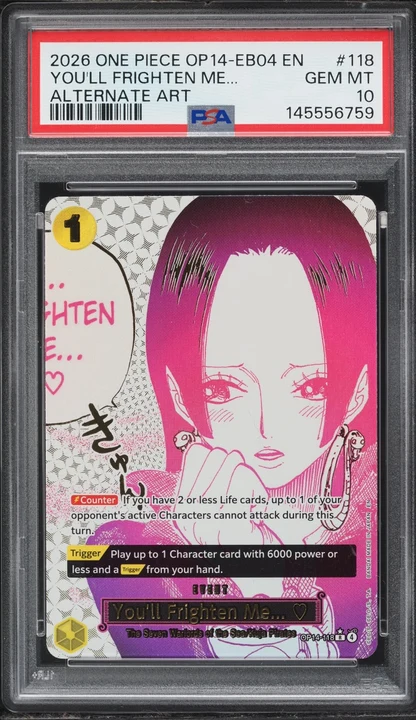 2026 OP14 The Azure Sea's Seven You'll Frighten Me... Alt Art #OP14-118 PSA 10