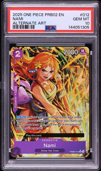 2024 PRB02 One Piece Card The Best Vol. 2 Nami Alt Art #PRB02-012 (The Best reprint) PSA 10