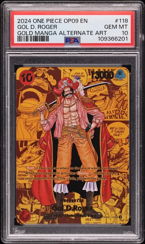 One Piece OP09 Gol D. Roger, Gold Manga Alt Art #118 (English)