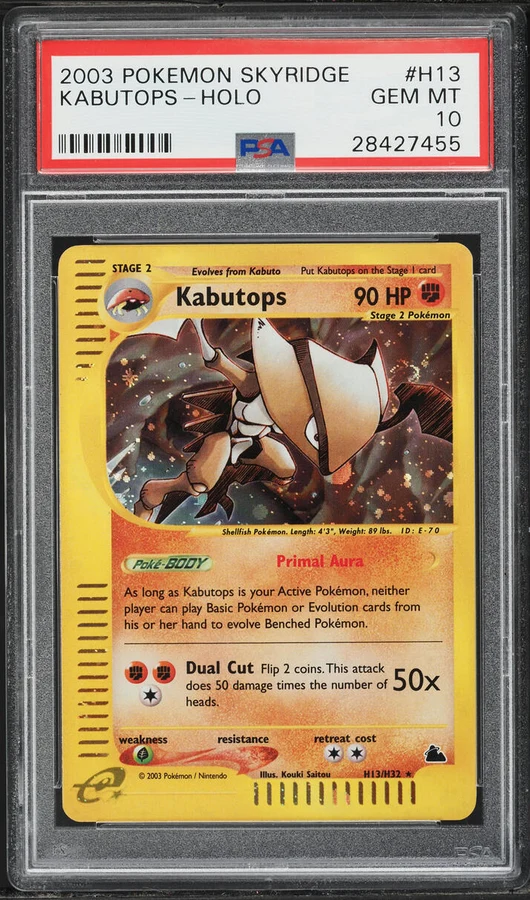 2003 Skyridge Kabutops (Holo) #H13 PSA 10