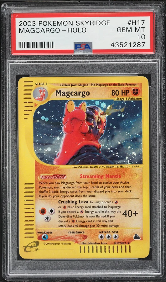 2003 Skyridge Magcargo (Holo) #H17 PSA 10