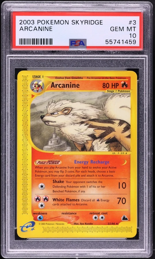 2003 Skyridge Arcanine (Holo) #H2 PSA 10