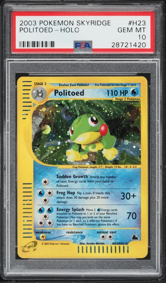 2003 Skyridge Politoed (Holo) #H23 PSA 10
