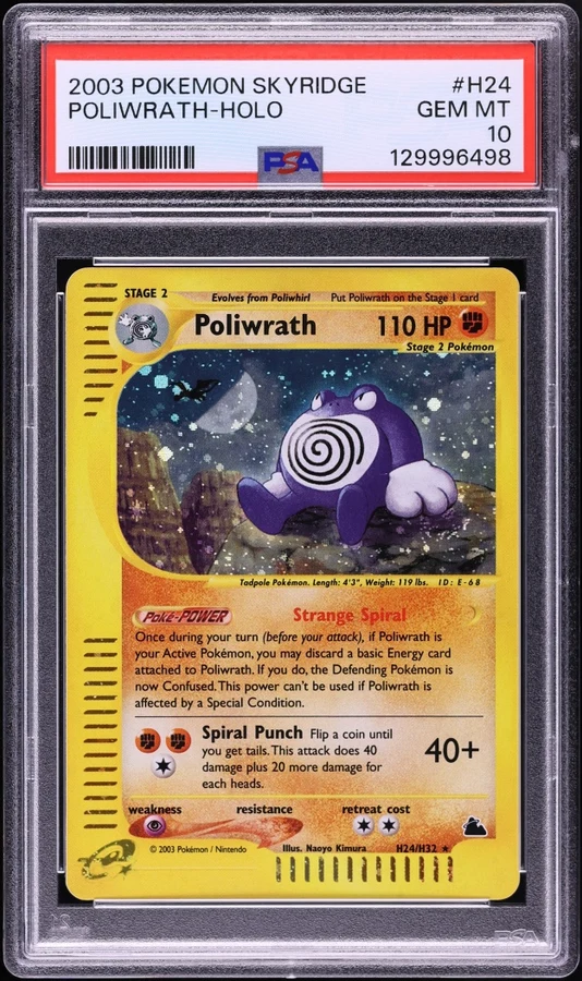 2003 Skyridge Poliwrath (Holo) #H24 PSA 10