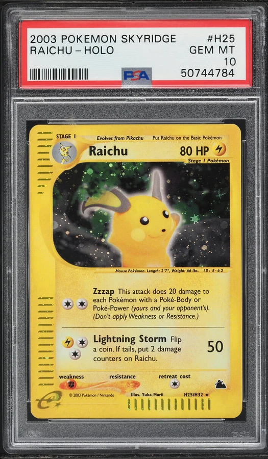 2003 Skyridge Raichu (Holo) #H25 PSA 10