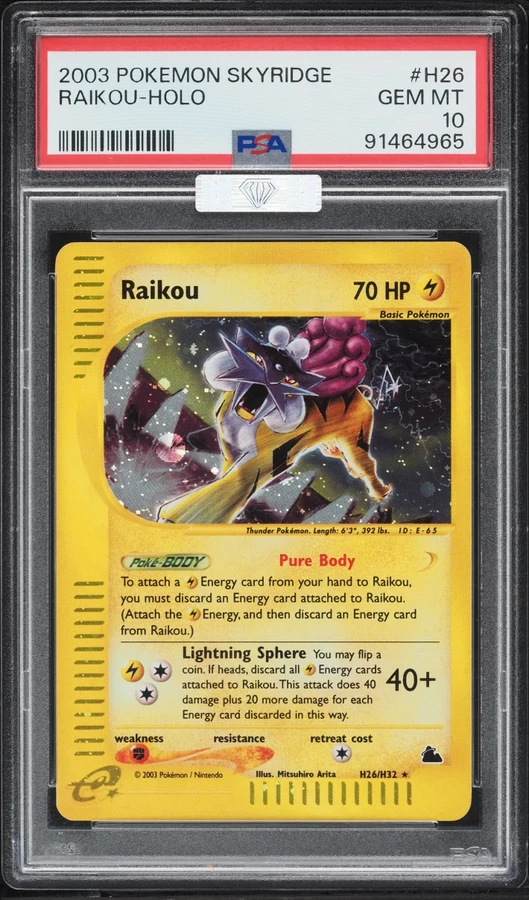 2003 Skyridge Raikou (Holo) #H26 PSA 10