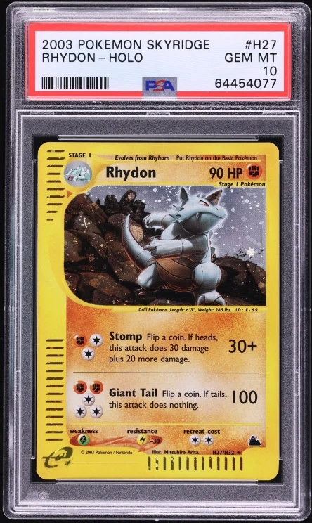 2003 Skyridge Rhydon (Holo) #H27 PSA 10