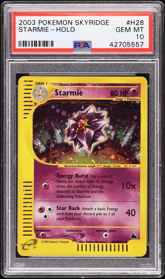 2003 Skyridge Starmie (Holo) #H28 PSA 10