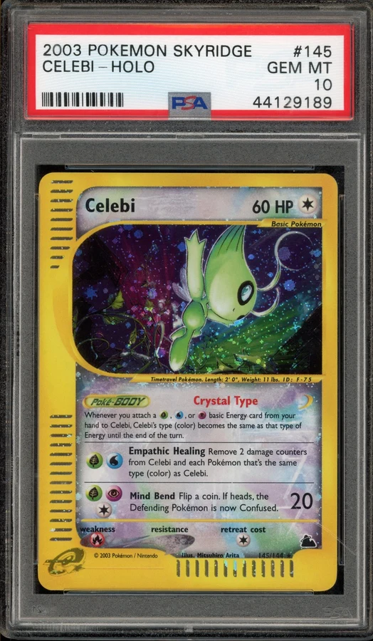 2003 Skyridge Crystal Celebi (Secret) #145 PSA 10