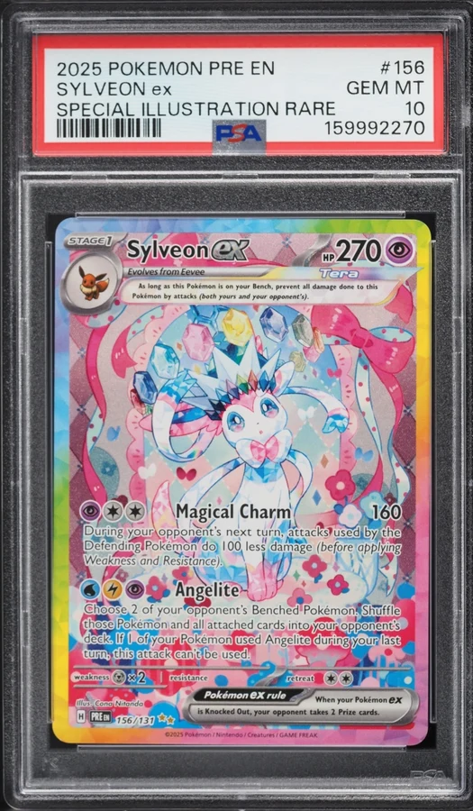 2025 Prismatic Evolutions Sylveon ex (SIR) #156 PSA 10