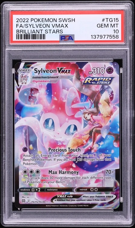 2022 Brilliant Stars Sylveon VMAX #TG15 PSA 10