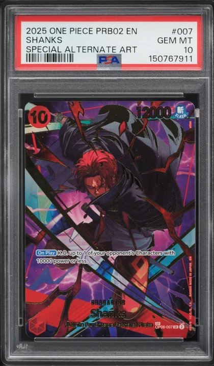 The Best Vol. 2 Shanks SP #OP06-007 (orig. OP06 Wings of the Captain) PSA 10