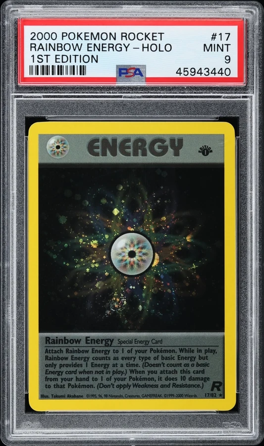 2000 Team Rocket Unlimited Rainbow Energy #17 PSA 10