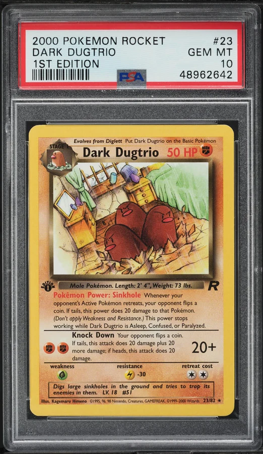 2000 Team Rocket 1st Edition Dark Dugtrio #6 PSA 10