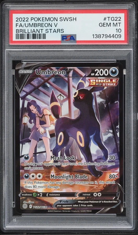2022 Brilliant Stars Umbreon V #TG22 PSA 10