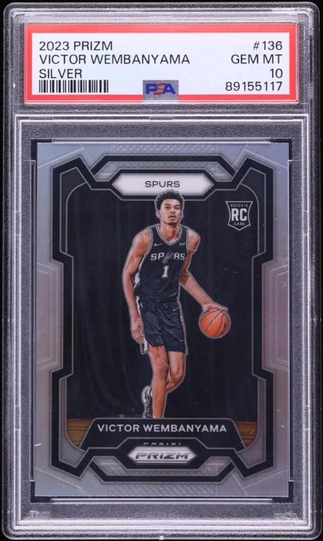 2023-24 Panini Prizm Victor Wembanyama #136 Silver Prizm PSA 10
