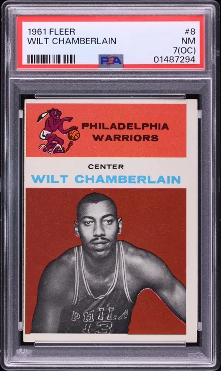 1961 Fleer Wilt Chamberlain #8 PSA 8