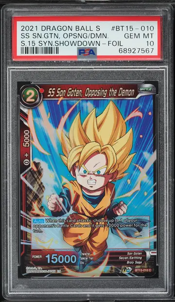 2021 Dragon Ball Super Series 15 Saiyan Showdown Foil Goten #BT15-010 PSA 10