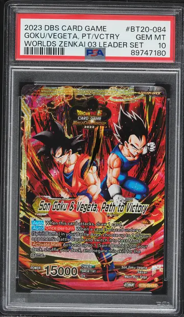 2023 Dragon Ball Super World Championship Zenkai 3 Goku Vegeta Path To Victory #BT20-084 PSA 10